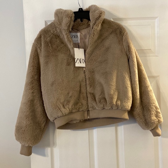 Zara Other - ZARA Fluffy Jacket kids size 11-12 but also can be crop jacket for small person